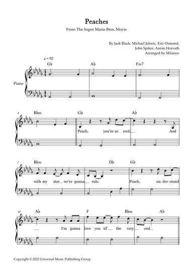 Peaches (arr. Milanov)