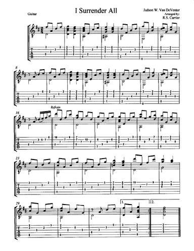 "I Surrender All" (arr. R.S. Carrier)