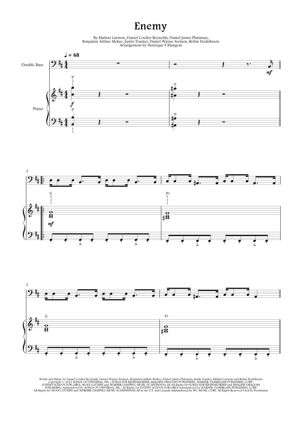 Enemy (arr. Henrique F Mangoni)
