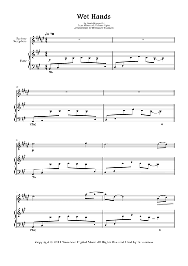 Wet Hands (arr. Henrique F Mangoni)