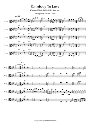 Somebody To Love (arr. Antonio Cortés)