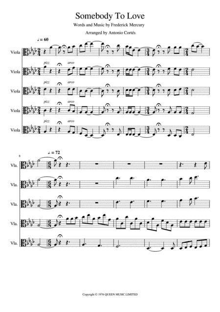 Somebody To Love (arr. Antonio Cortés)