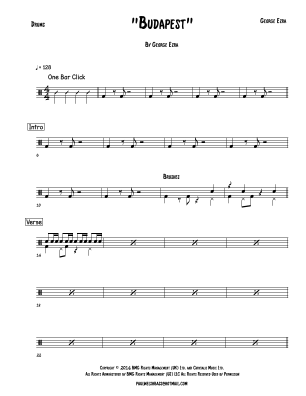 Budapest (arr. P Welsh)