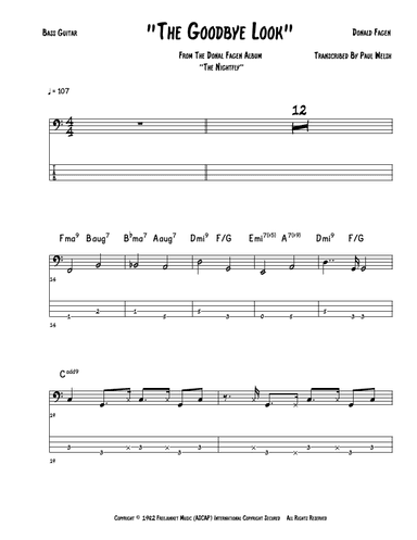The Goodbye Look (arr. Accubass)
