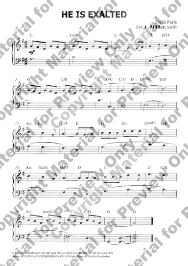 He Is Exalted (arr. L. Müller)