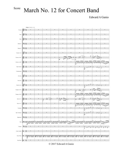 March No. 12 for Concert Band