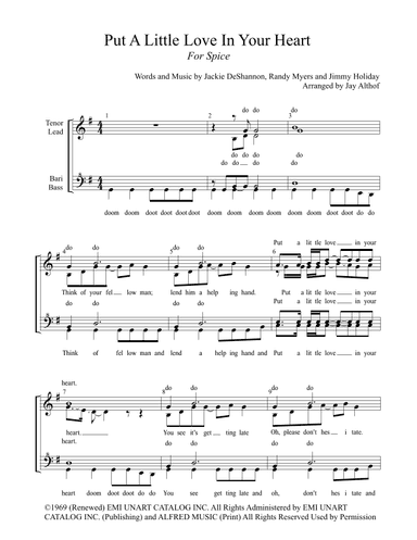 Put A Little Love In Your Heart (arr. Jay Althof)