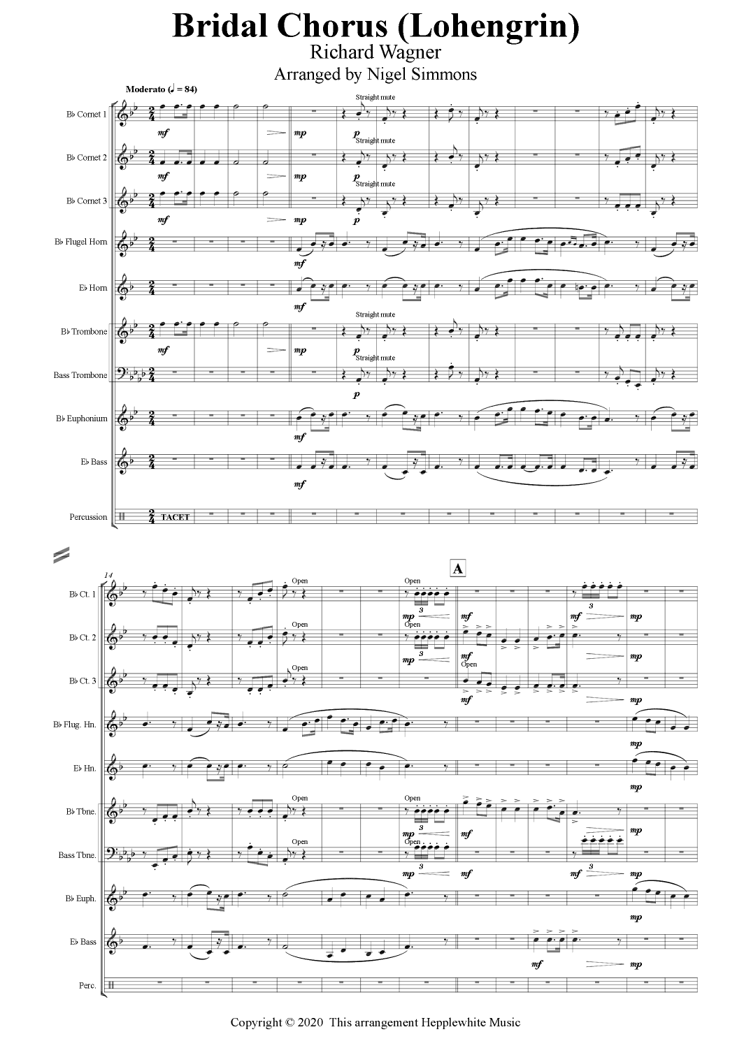 Bridal Chorus (Lohengrin) (arr. Nigel Simmons)