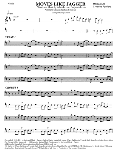 Moves Like Jagger (arr. Jorge Juárez)
