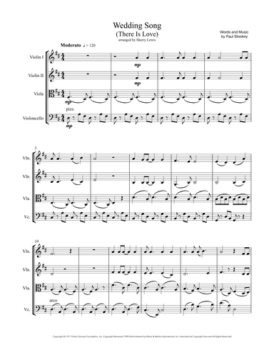 Wedding Song (There Is Love) (arr. Sherry Lewis)