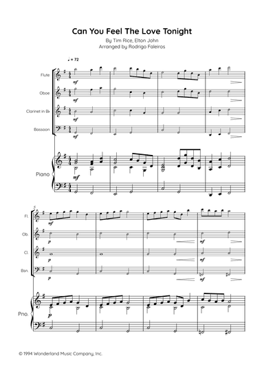 Can You Feel The Love Tonight (arr. Rodrigo Faleiros)