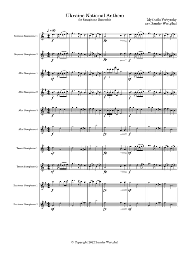 Ukraine National Anthem (arr. Zander Westphal)
