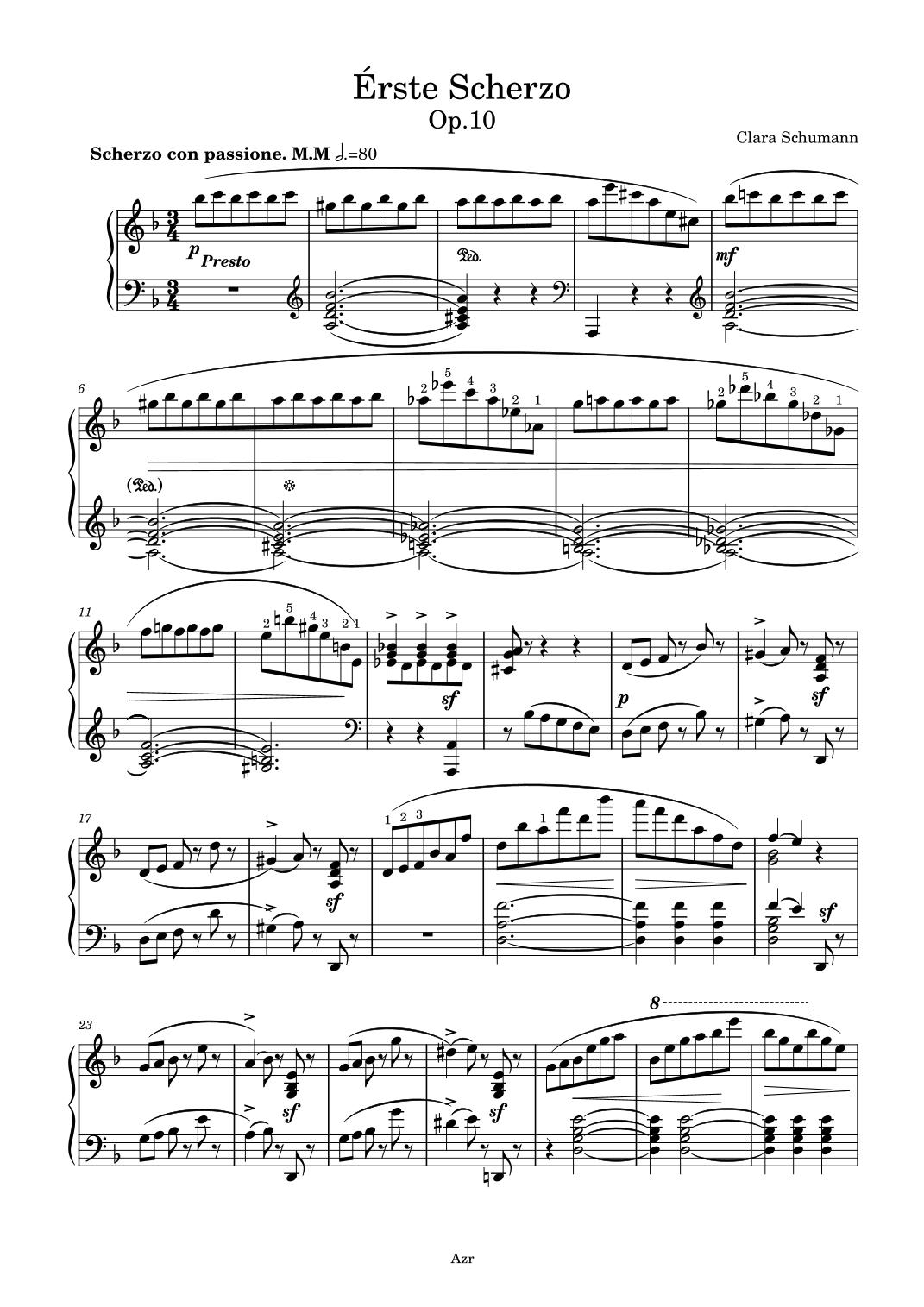 Scherzo N.1 Op.10 in D minor (arr. Zellev)