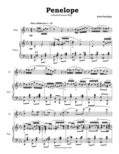 Penelope Rag - a Grand Concert Rag for Flute and Piano