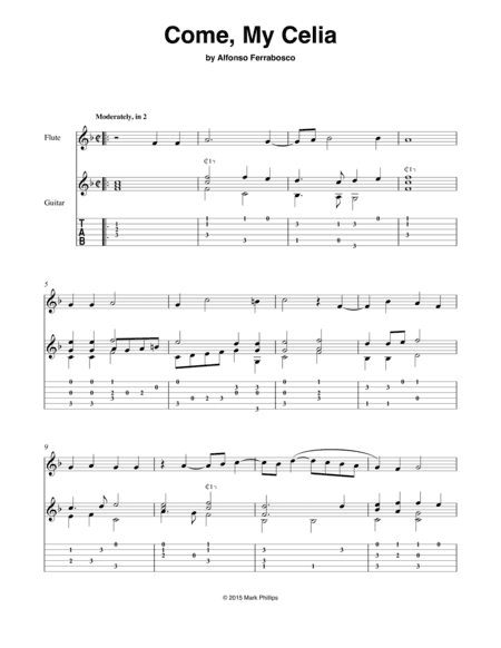 Come, My Celia (arr. Mark Phillips)