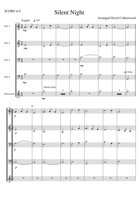 Silent Night for Flexible ensemble arranged by David Catherwood (arr. David Catherwood)