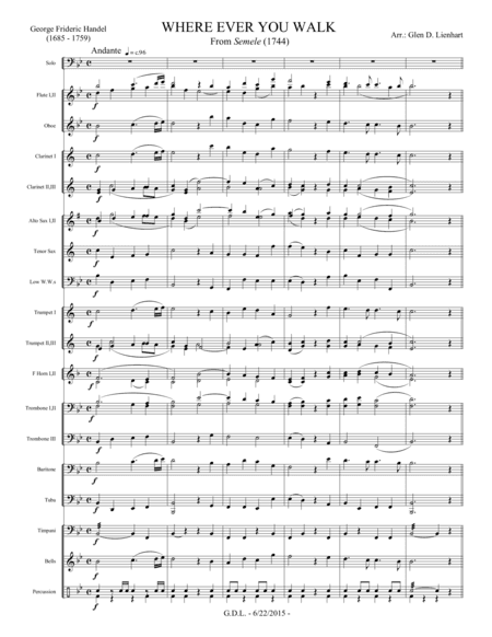 Where Ever You Walk (arr. Glen D. Lienhart)