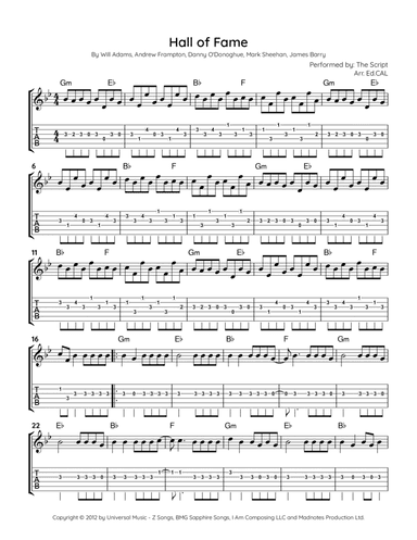 Hall Of Fame (arr. Ed.CAL)