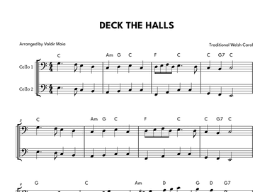 Deck The Halls - Cello Duet (arr. Valdir Maia)