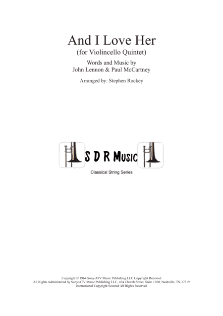 And I Love Her (arr. Stephen Rockey)