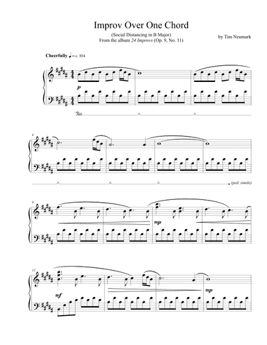 Improv Over One Chord (Social Distancing in B Major)