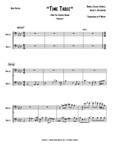 Time Table (arr. P Welsh)