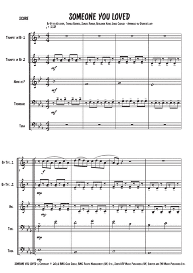 Someone You Loved (arr. Darren Lloyd)