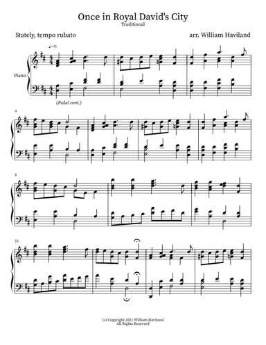 Once in Royal David's City (arr. William Haviland)