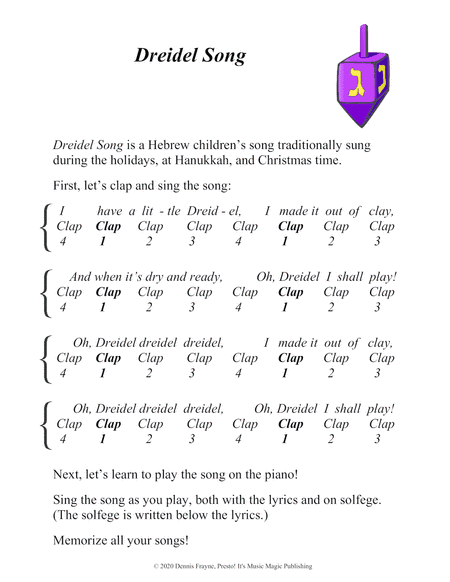 Dreidel Song (big letter name notation) (arr. Ruth Stevenson Alling, Dennis Frayne)