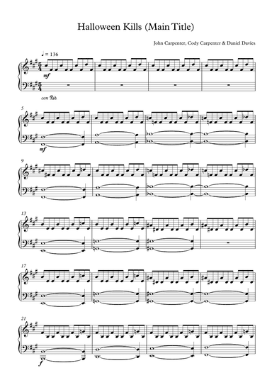 Halloween Kills (main Title) (arr. Dom Waldock)