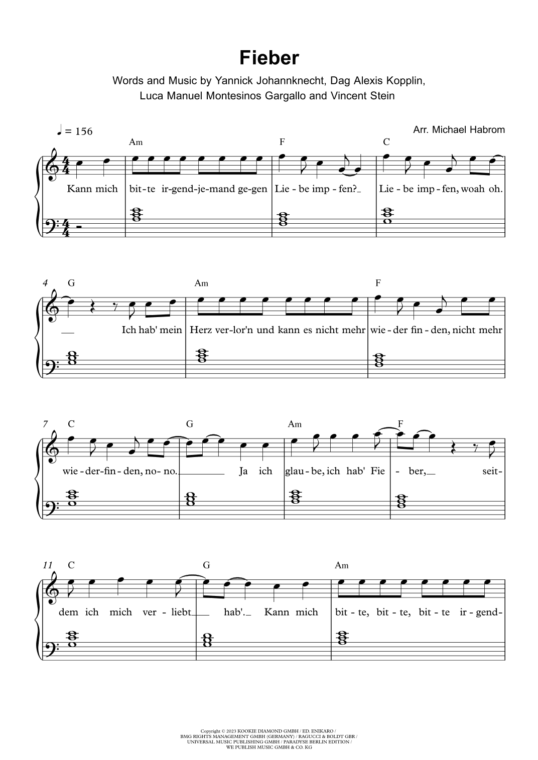 Fieber (arr. Michael Habrom)