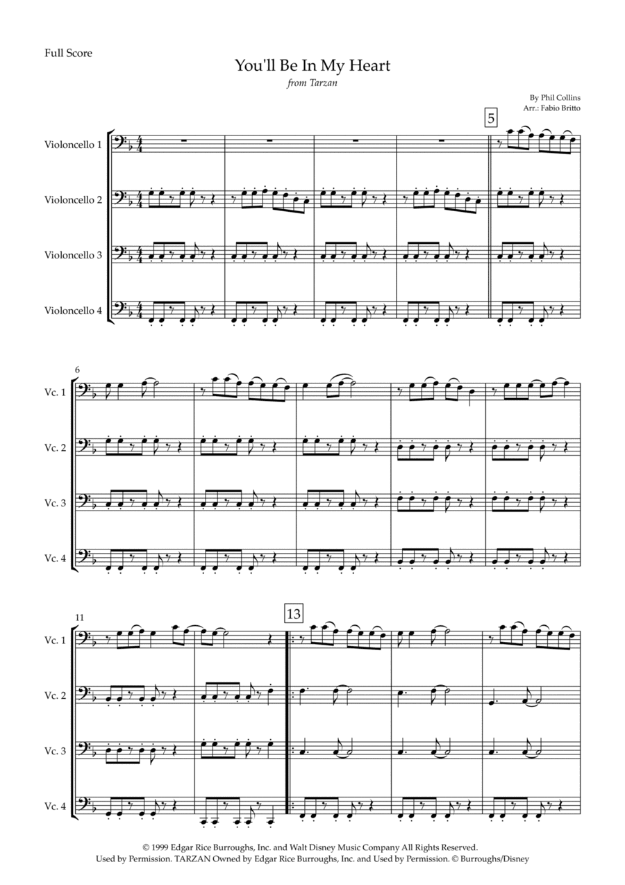 You'll Be In My Heart (arr. Fabio Britto)