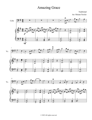 Amazing Grace (arr. Miriam Troxler)