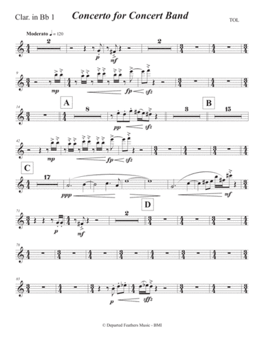 Concerto for Concert Band (2011) Clarinet in Bb part 1