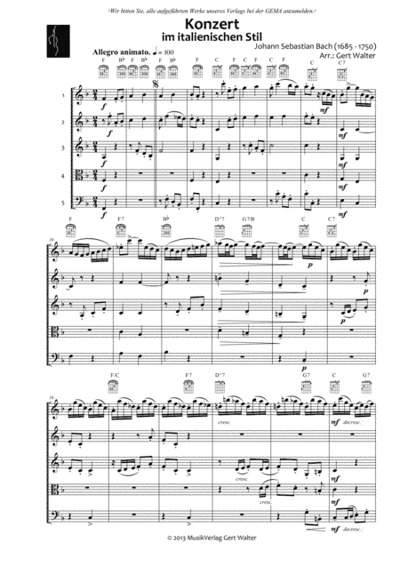 Allegro animato (arr. Gert Th. Walter)