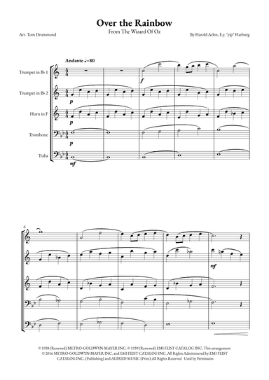 Over The Rainbow (arr. Tom Drummond)