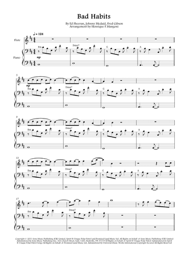 Bad Habits (arr. Henrique F Mangoni)