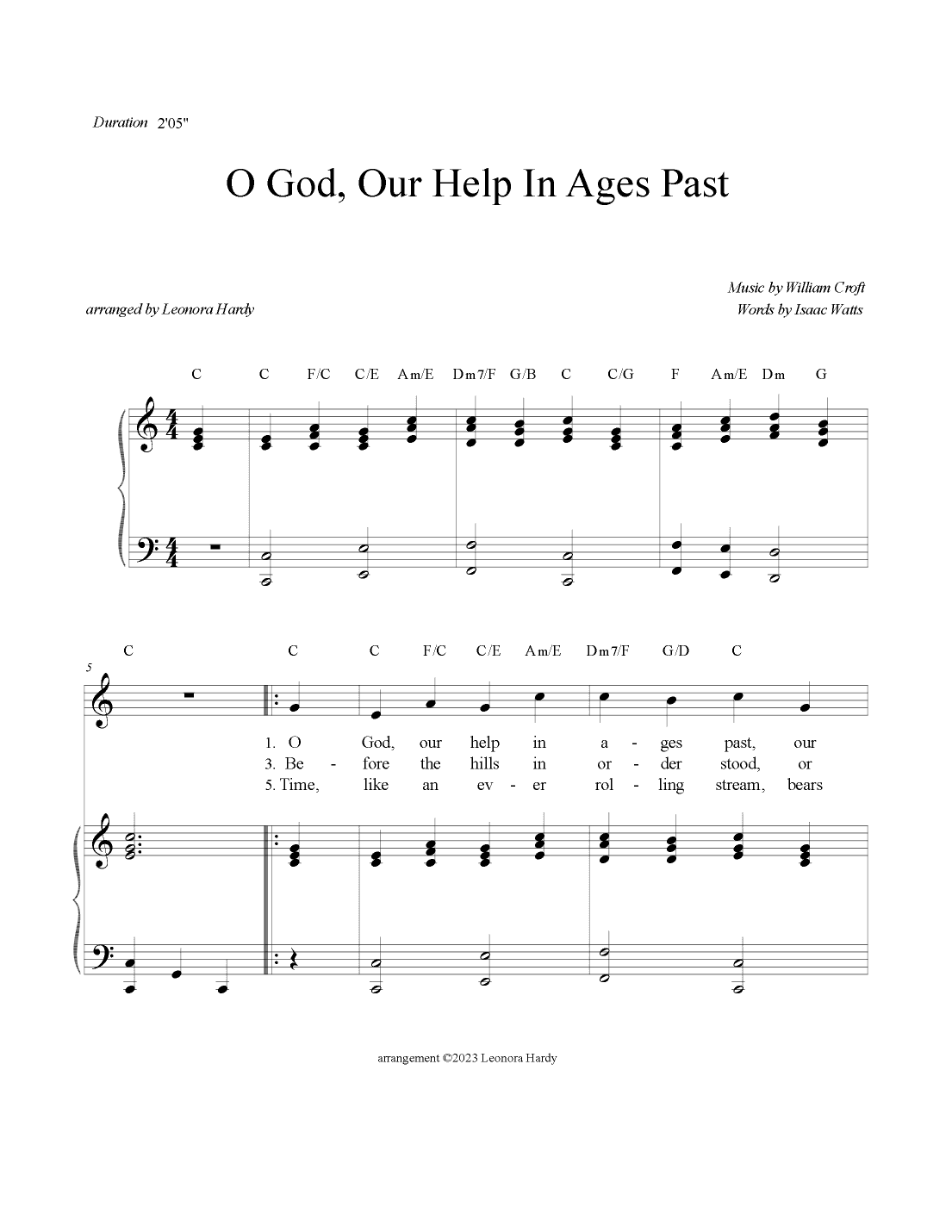 O God Our Help In Ages Past (arr. Leonora Hardy)
