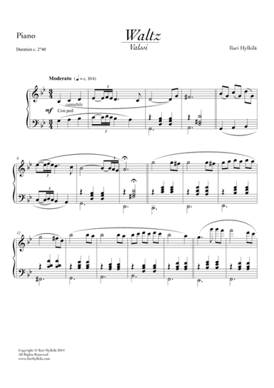Waltz for piano