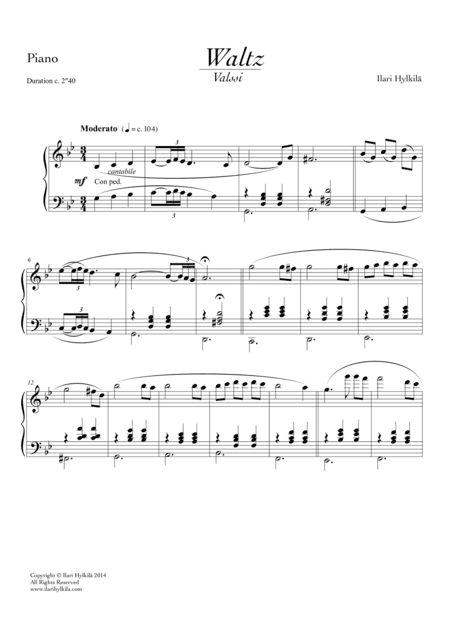 Waltz for piano