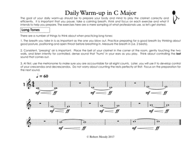 Clarinet Daily C Major Warm-up