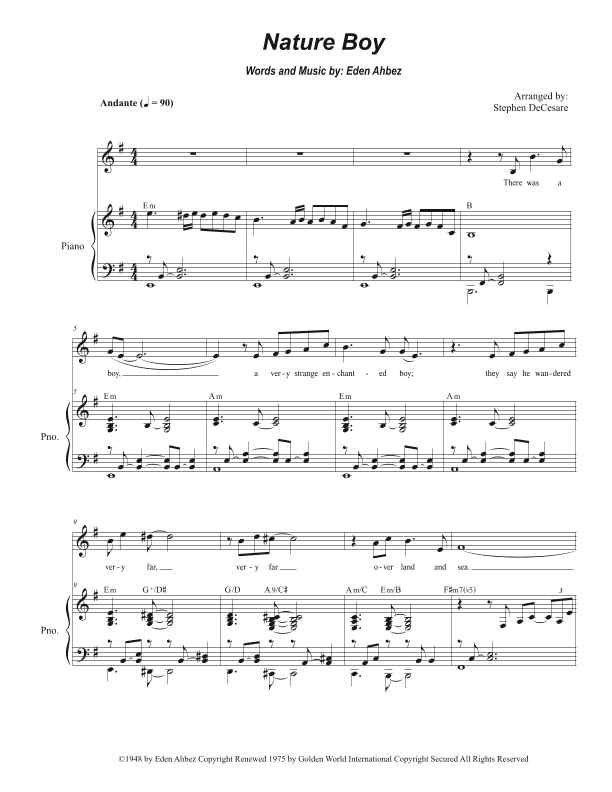 Nature Boy (arr. Stephen DeCesare)