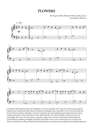 Flowers (arr. Milanov)