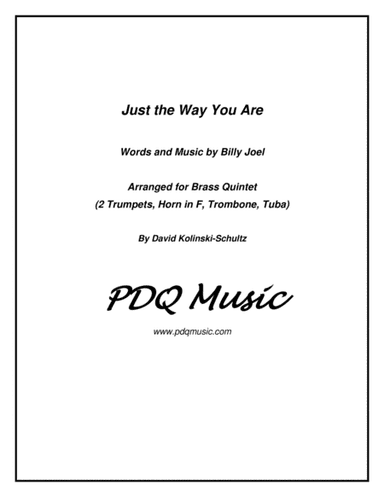 Just The Way You Are (arr. David Kolinski-Schultz)