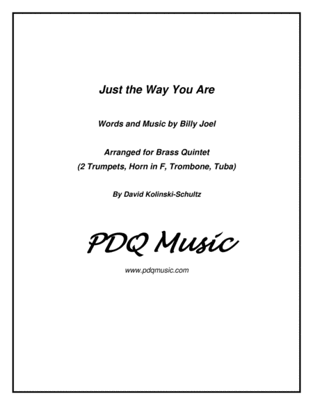 Just The Way You Are (arr. David Kolinski-Schultz)