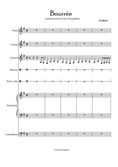 Bourree in e min (arr. Ester Alessandrini)