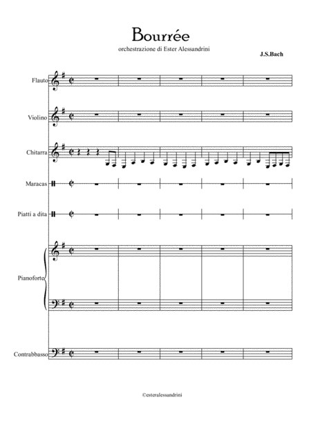 Bourree in e min (arr. Ester Alessandrini)