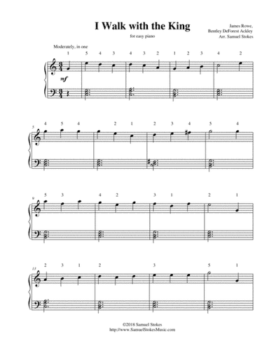 I Walk with the King - for easy piano (arr. Samuel Stokes)