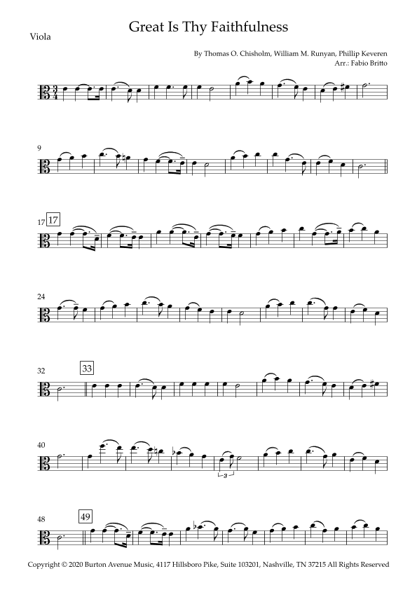 Great Is Thy Faithfulness (arr. Fabio Britto)