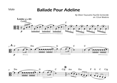 Ballade Pour Adeline (arr. César Madeira)